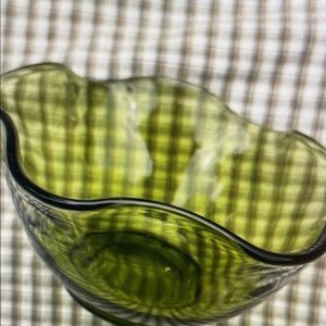 Elegant Green Glass Bowl